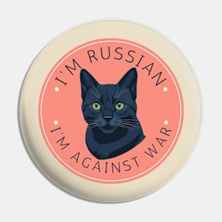 Russian Blue cat Pin