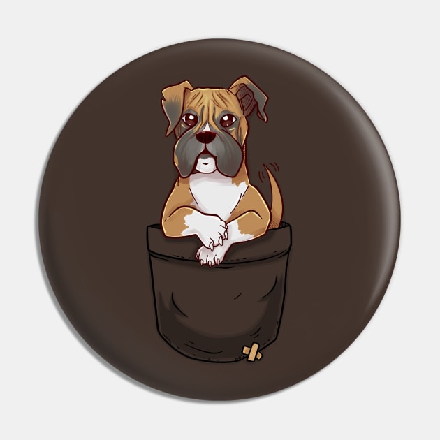 Pocket Cute Boxer Dog Pin by TechraPockets