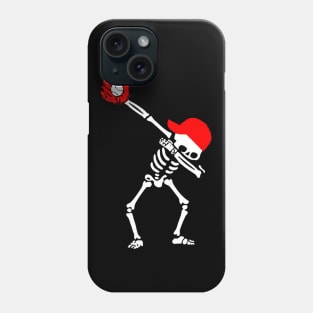 Dabbing Skeleton Baseball Phone Case