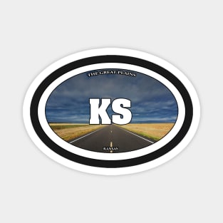 Kansas Fields Travel Sticker Magnet