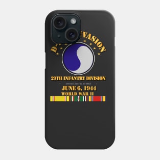 29th Infantry Div - D Day w Svc Ribbons Phone Case