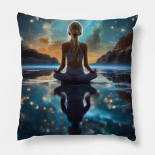 yoga in the nature Pillow