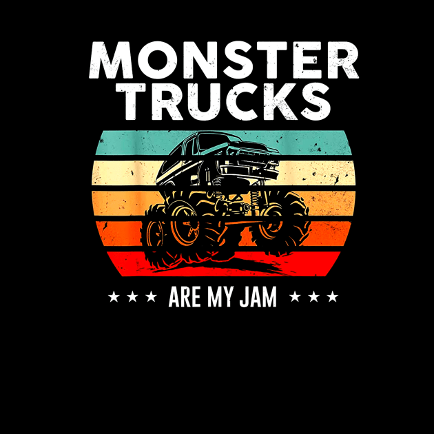 Vintage Monster Truck Are My Jam RetroT-Shirt by wilson