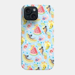 Fruity Fresh Snaxolotls (pattern) Phone Case