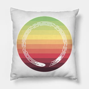 Rainbow ouroboros Pillow