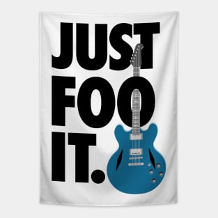 Just Foo It: Blue Electric Guitar Drawing For Fans Of The Foos Tapestry