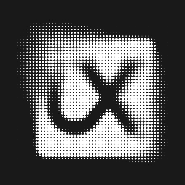 UX Halftone Logo (White) by Grace McIsaac Designs