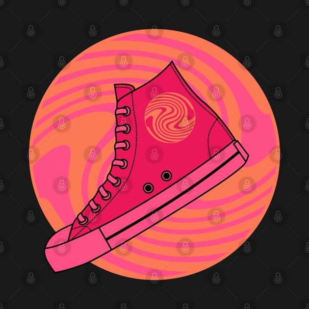 Pink High Top Sneaker by 1001Kites