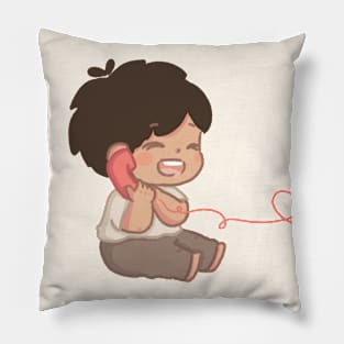 Boyfriend on a phone call Pillow