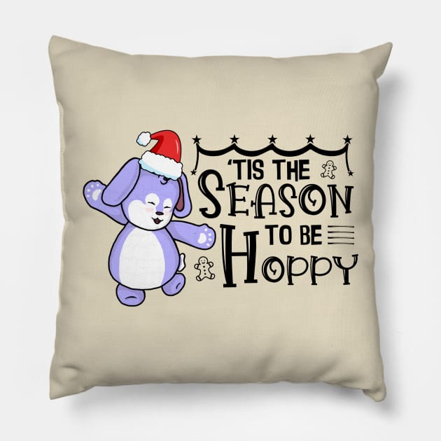 'Tis The Season To Be Hoppy Pillow by the-krisney-way