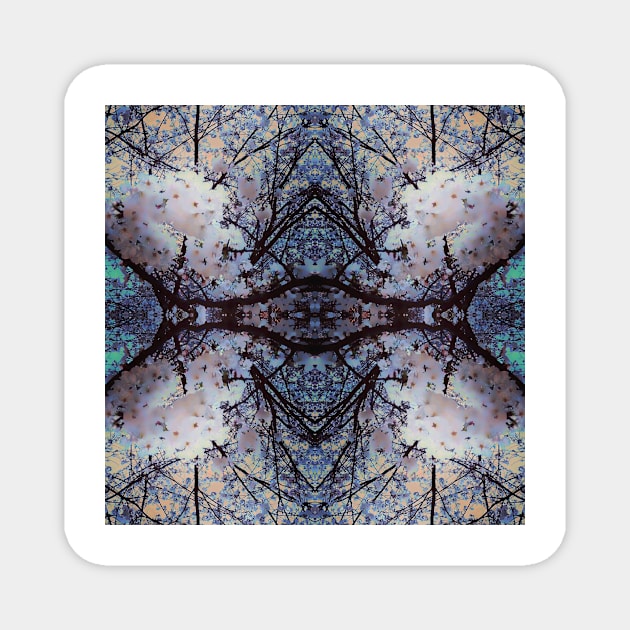 Cherry Blossom Symmetry Remix pattern Magnet by davidscohen