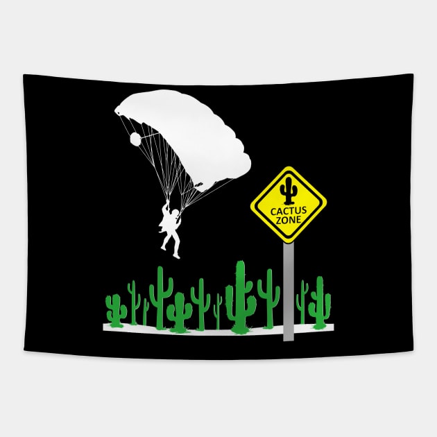 Mod.3 Cactus Zone Paratrooper Tapestry by parashop