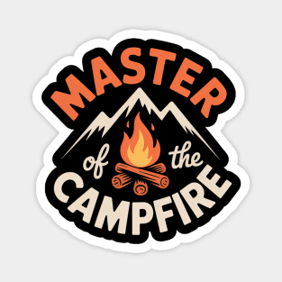 Outdoor Camping Gifts Men Women Master Of Campfire, Gift Camp Hiking Trip Lover Cool For Friends And Family, Magnet