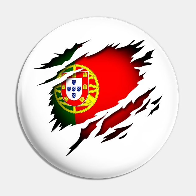 Portugal in the Heart Pin by HappyGiftArt