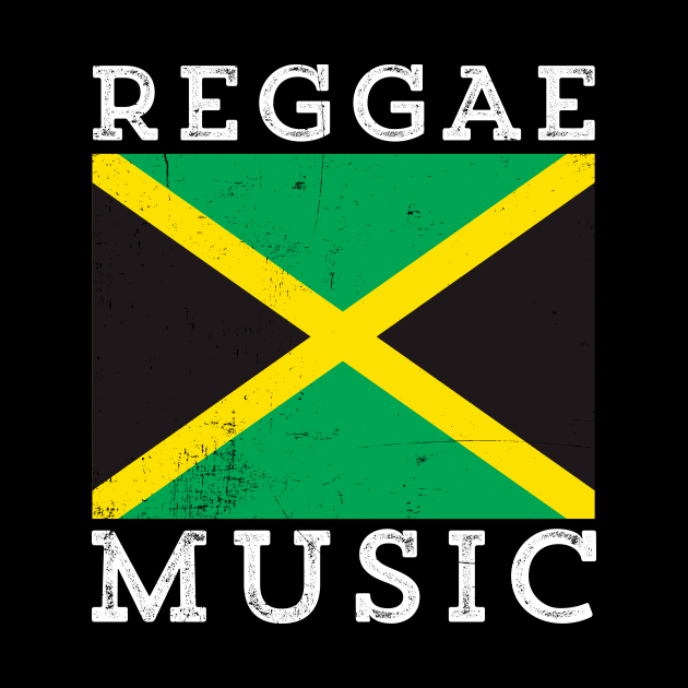 Reggae Music Jamaican Flag by dconciente