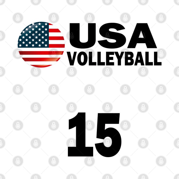 USA Volleyball #15 T-shirt Design by werdanepo