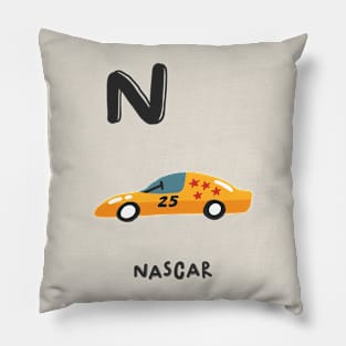 N is Nascar Pillow