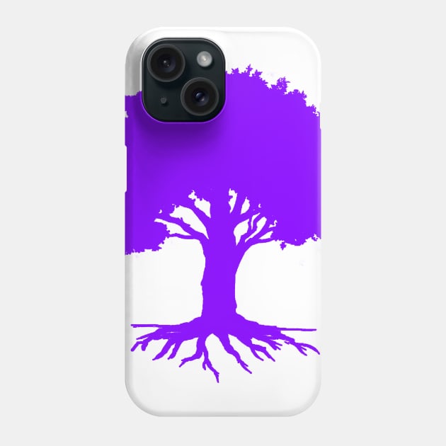 Tree,Well Rooted-Purple Version Phone Case by sketchbooksage