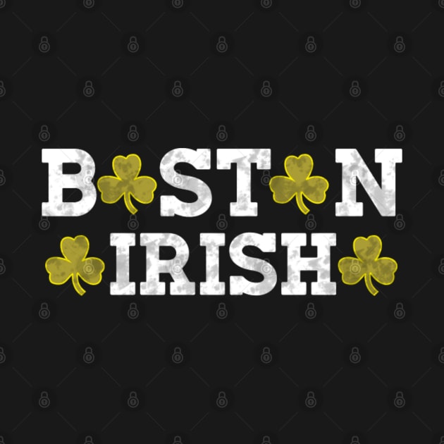 Boston Irish Shamrocks T shirt by sudiptochy29