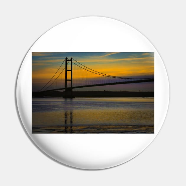 Humber Bridge Sunset Pin by StephenJSmith