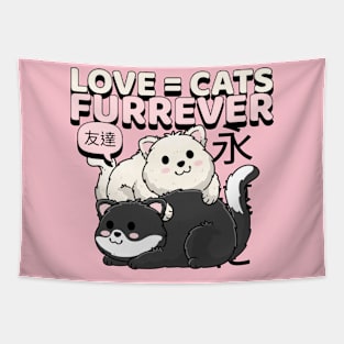 Love = Cats FURREVER Tapestry