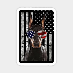 Dynamic Dobermans Fashionable American Flag the Charm of This Breed Magnet