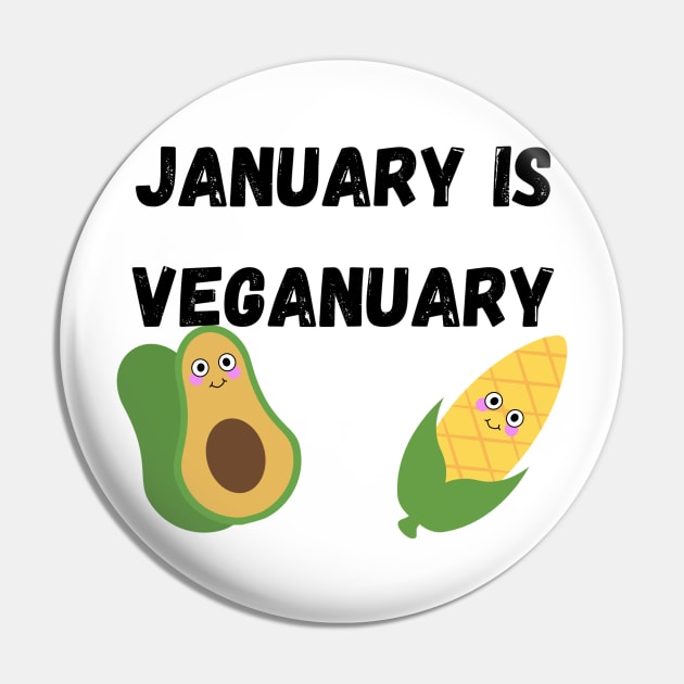 January is Veganuary Pin by DesignsBySaxton