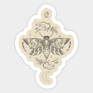 Deathhead Moth STICKER - Insect - Waterproof Art Sticker - Linocut  printmaking — Hannah Guthrie Designs