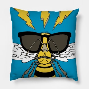 Angry bee artwork Pillow