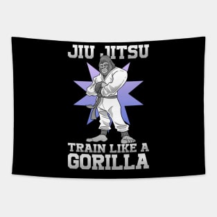 Jiu Jitsu Train Like A Gorilla Karate Martial Arts Tapestry