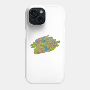 Green Graffiti Splash Art Print Phone Case