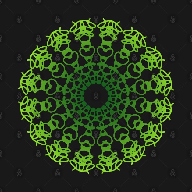 Green Mandala 004 by AdiDsgn