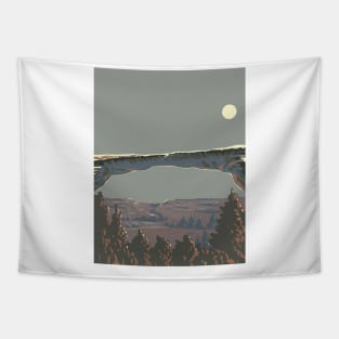 Owachomo Natural Bridge in Natural Bridges National Monument Utah USA WPA Art Poster Tapestry