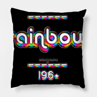 Rainbow 1960 ColorGroove Retro-Rainbow-Tube nostalgia (wf) Pillow