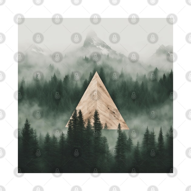 The Wooden Triangle and the Misty Mountain by Alihassan-Art