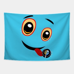 Happy Face Lollipop Star Tapestry