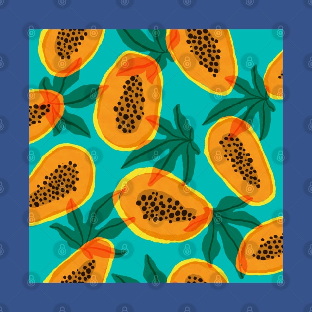 Teal Papayas by Salty Siren Studios