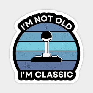 I'm not old, I'm Classic | Joystick | Retro Hardware | Vintage Sunset | '80s '90s Video Gaming Magnet