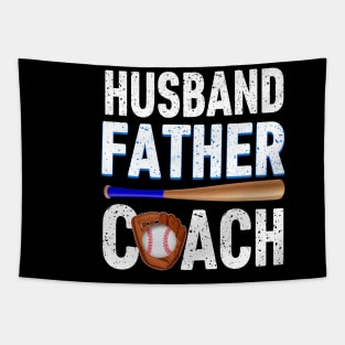 Husband Father Baseball Coach Awesome T shirt Tapestry