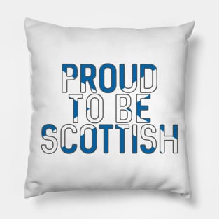 Proud To Be Scottish, Scottish Saltire Flag Slogan Design Pillow