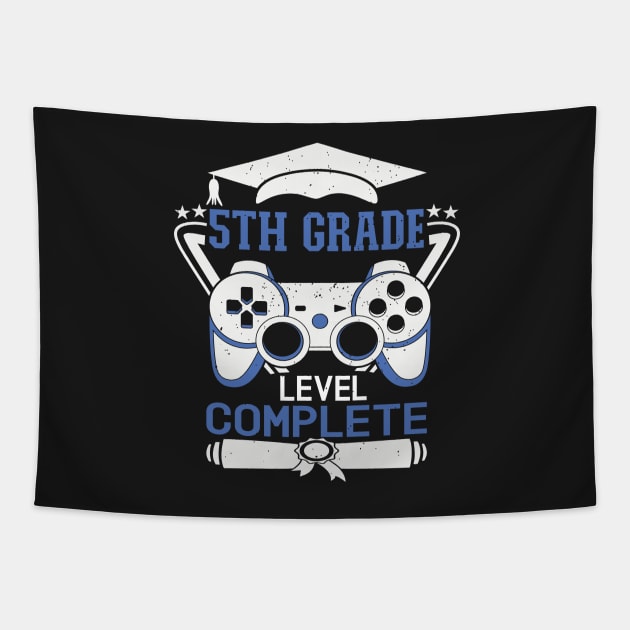 5th Grade Level Complete Design is a Cool 5th Grade Graduation Tapestry by Estrytee