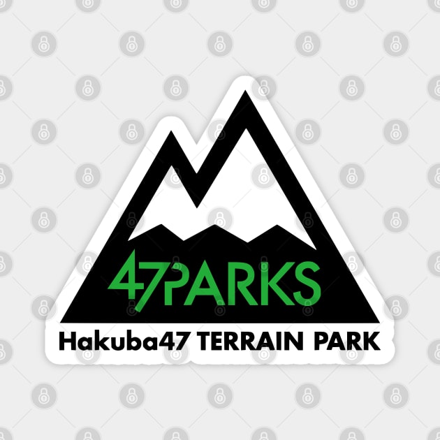 Hakuba47, 47 Park, Hakuba Valley, Japan Japow Ski Resort - Snowboard Decal Magnet by susugroo