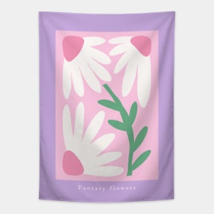 Fantasy flowers, Flower market, Y2K decor, Pink purple print, Cute flowers, Danish pastel Tapestry