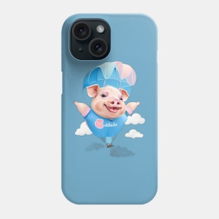 A piggy pig flying in the sky Phone Case