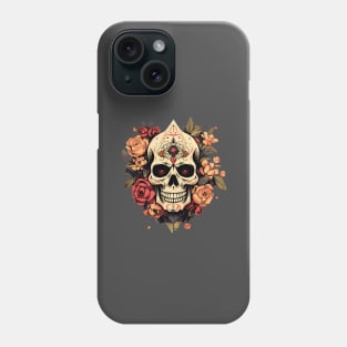 Skull and roses Phone Case