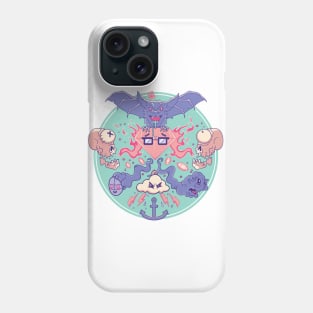 Ghastly Ghouls and Ghosts with Gems Phone Case