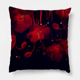 Black red roses Pillow