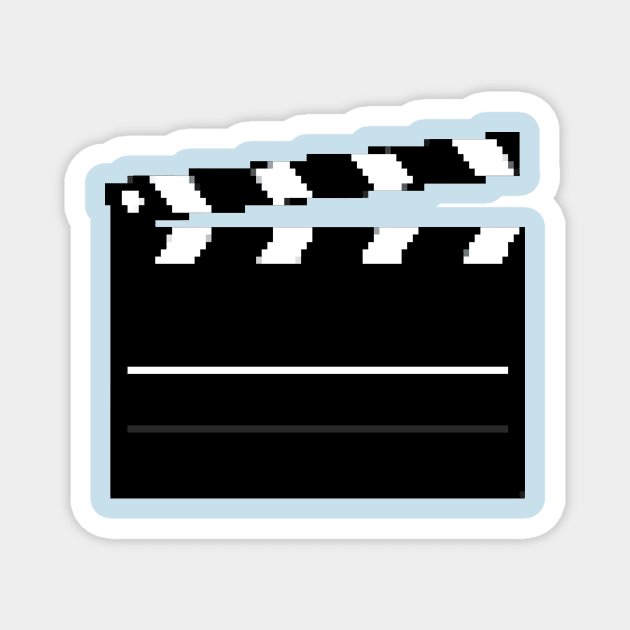 Hollywood Clapperboard Pixel Art Magnet by christinegames