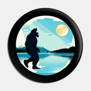 Bigfoot Moon Pin