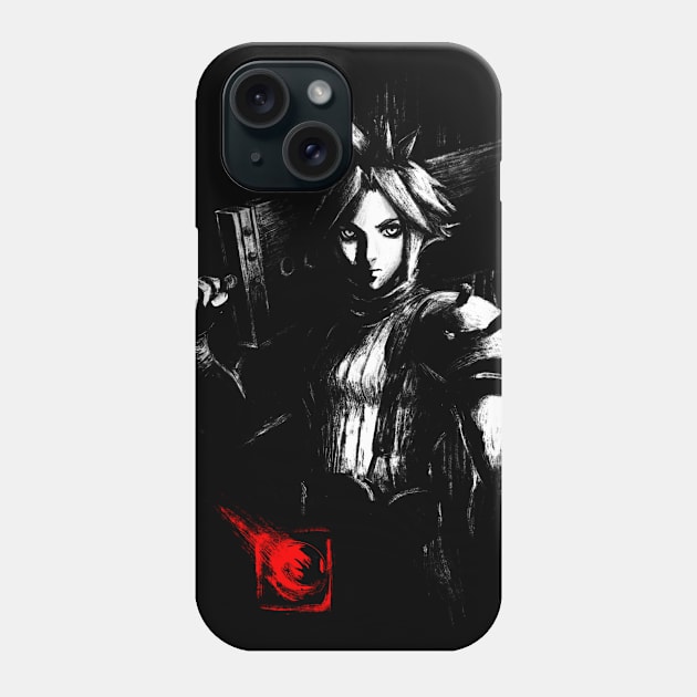 1st Class SOLDIER ink - Final Fantasy Cloud Strife - Video Game Phone Case by BlancaVidal